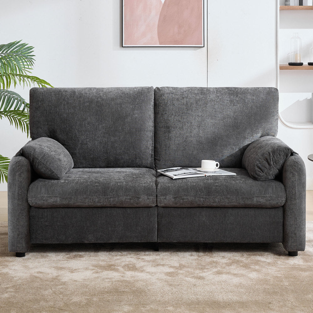 60" Love Seat Sofa - Modern Design Couch for Small Space - Upholstered Couches for Living Room & Bedroom & Gaming Room