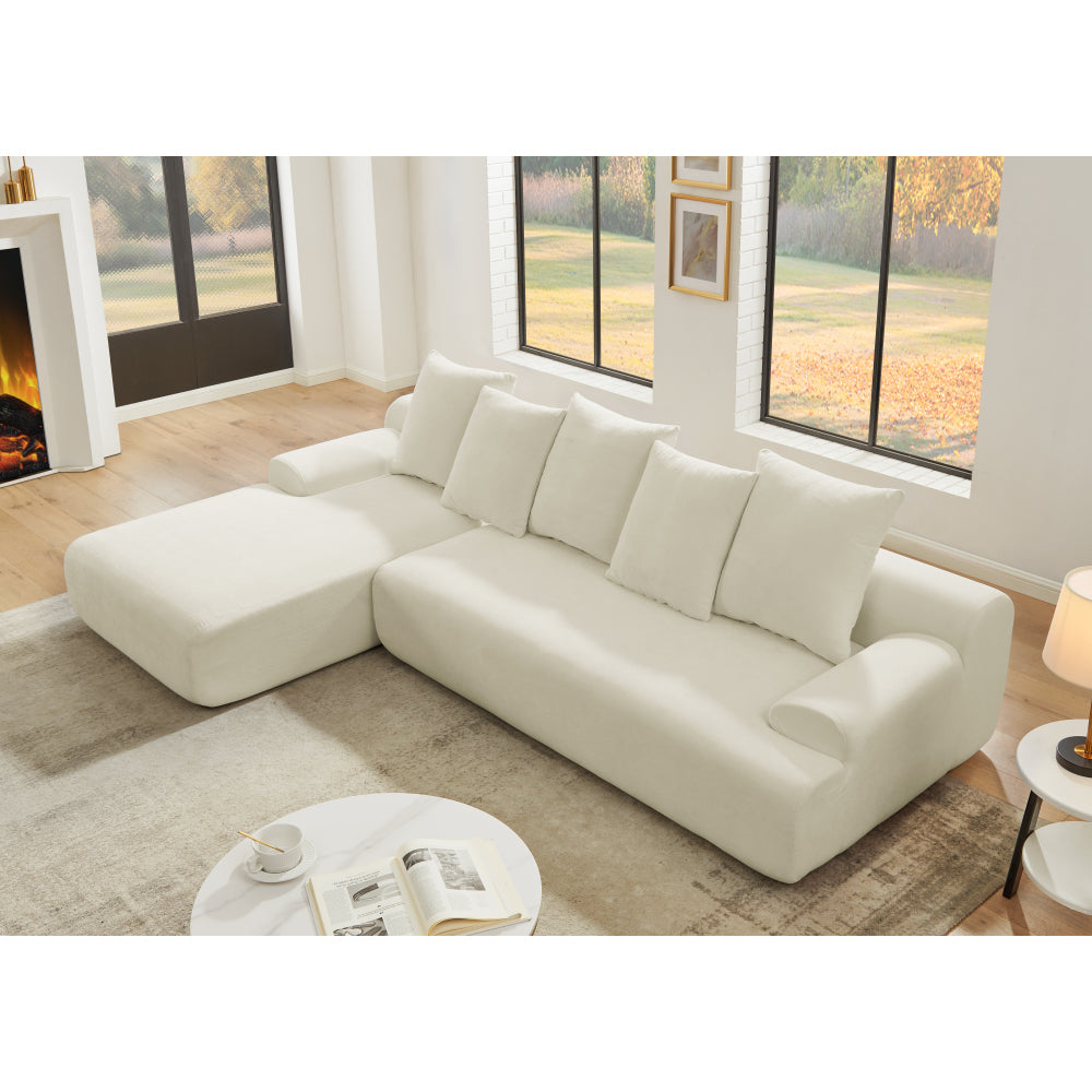 110'' Modular Sectional Foam Sofa - L Shape Chaise Lounge Couch - Upholstered Cloud Couches for Living Room & Gaming Room