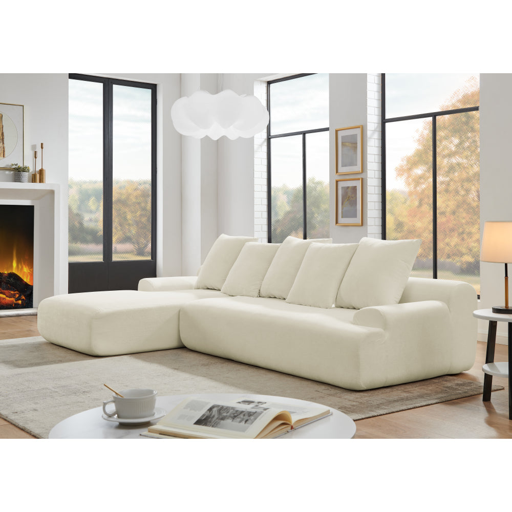 110'' Modular Sectional Foam Sofa - L Shape Chaise Lounge Couch - Upholstered Cloud Couches for Living Room & Gaming Room