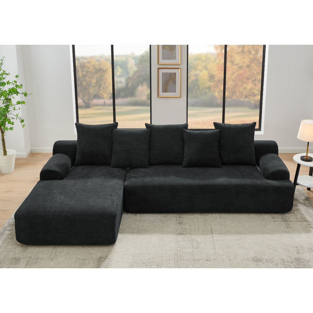 110'' Modular Sectional Foam Sofa - L Shape Chaise Lounge Couch - Upholstered Cloud Couches for Living Room & Gaming Room