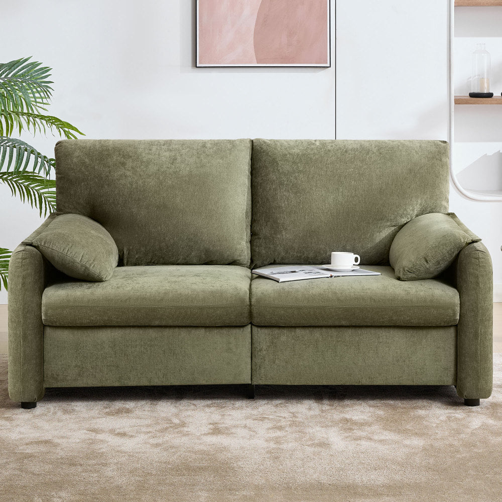 60" Love Seat Sofa - Modern Design Couch for Small Space - Upholstered Couches for Living Room & Bedroom & Gaming Room