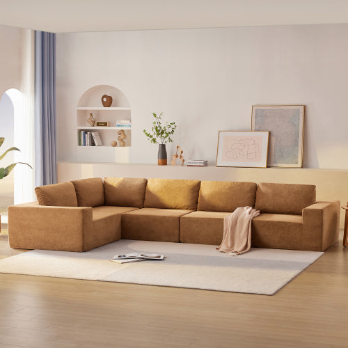 147"Modular Sectional Sofa - L Shaped Boneless Couch - Free Combination Couches for Living Room & Bedroom & Gaming Room