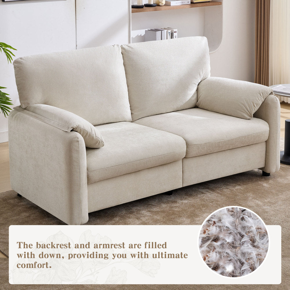 60" Love Seat Sofa - Modern Design Couch for Small Space - Upholstered Couches for Living Room & Bedroom & Gaming Room