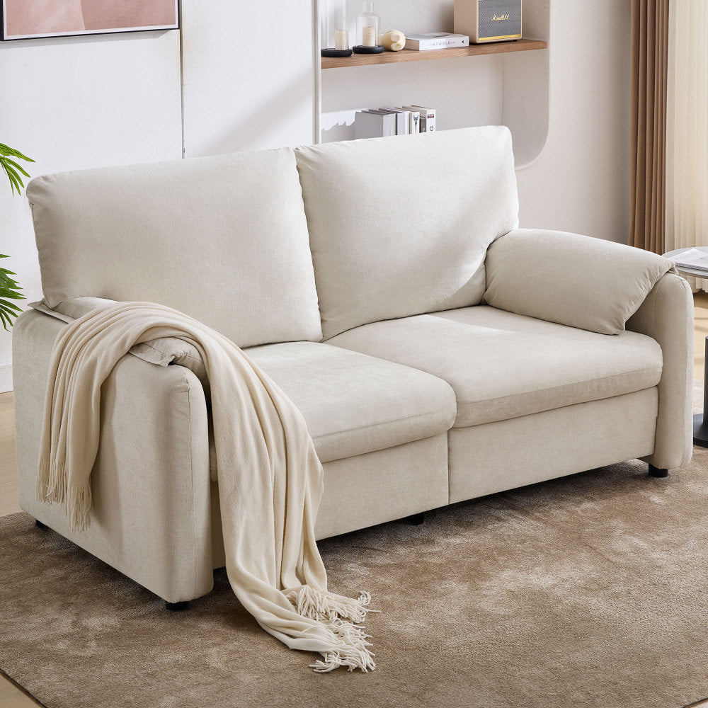 60" Love Seat Sofa - Modern Design Couch for Small Space - Upholstered Couches for Living Room & Bedroom & Gaming Room
