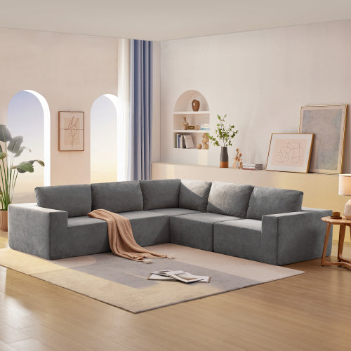 147"Modular Sectional Sofa - L Shaped Boneless Couch - Free Combination Couches for Living Room & Bedroom & Gaming Room