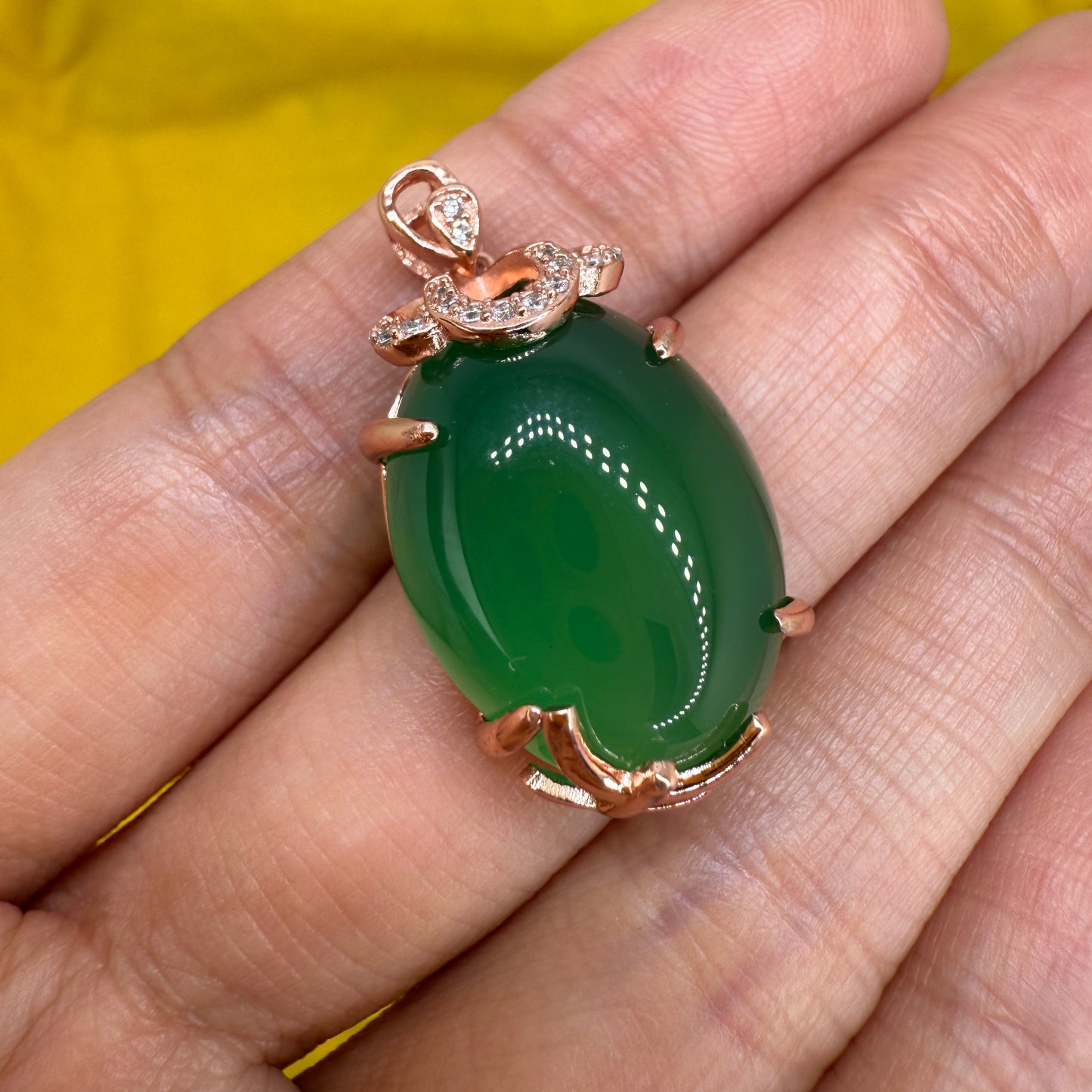 925 Sterling Silver Pendant 20x15mm Oval Green Natural Emerald Gemstone Zircon Flower Women Bridal Jewelry Gift For Her