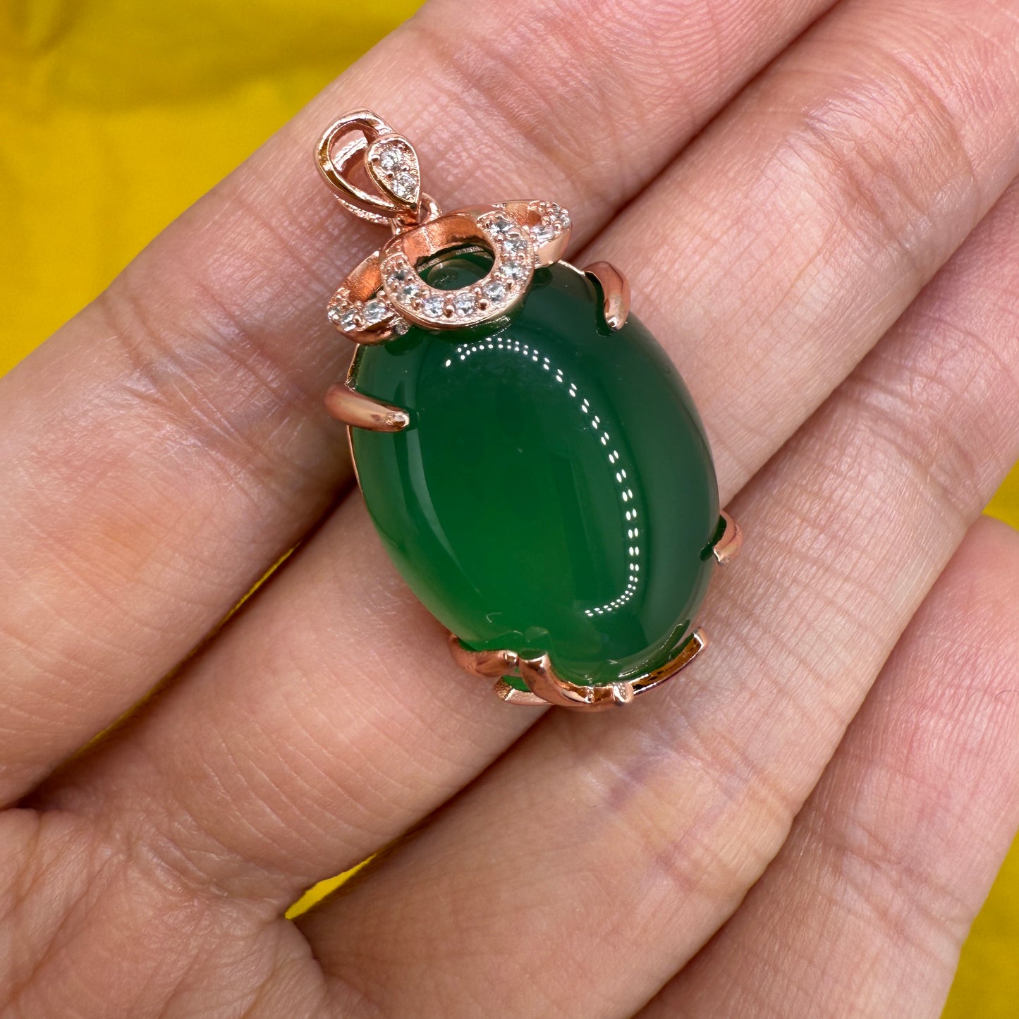 925 Sterling Silver Pendant 20x15mm Oval Green Natural Emerald Gemstone Zircon Flower Women Bridal Jewelry Gift For Her