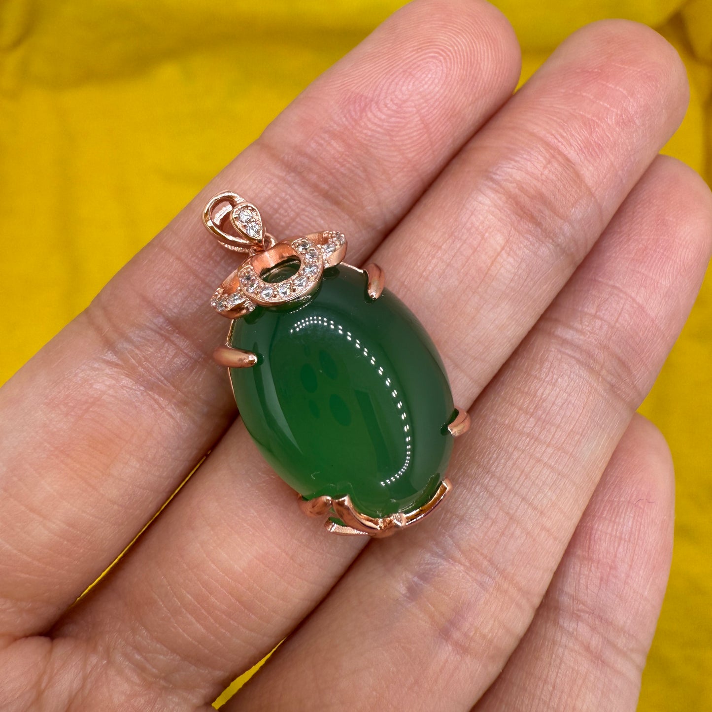 925 Sterling Silver Pendant 20x15mm Oval Green Natural Emerald Gemstone Zircon Flower Women Bridal Jewelry Gift For Her