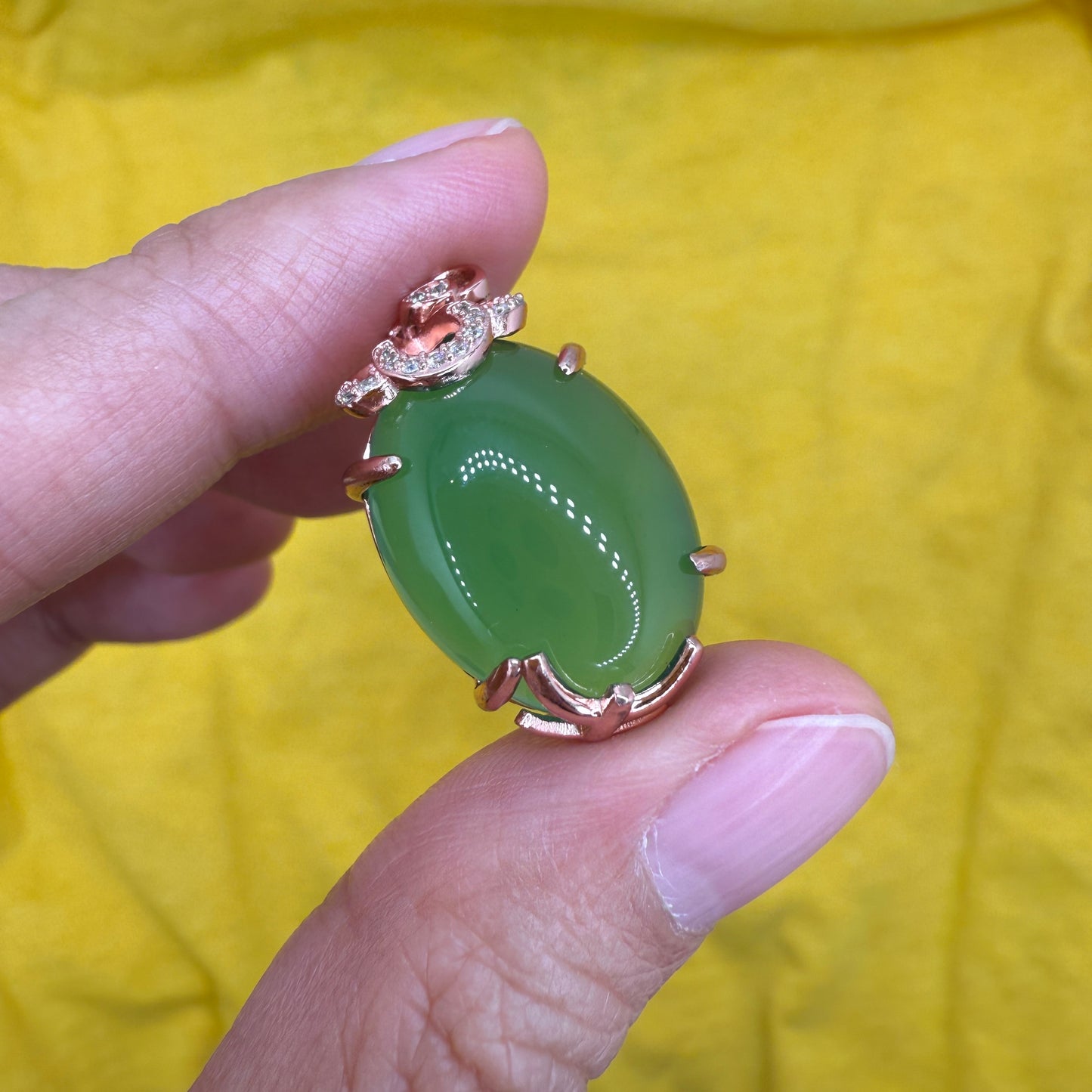 925 Sterling Silver Pendant 20x15mm Oval Green Natural Emerald Gemstone Zircon Flower Women Bridal Jewelry Gift For Her