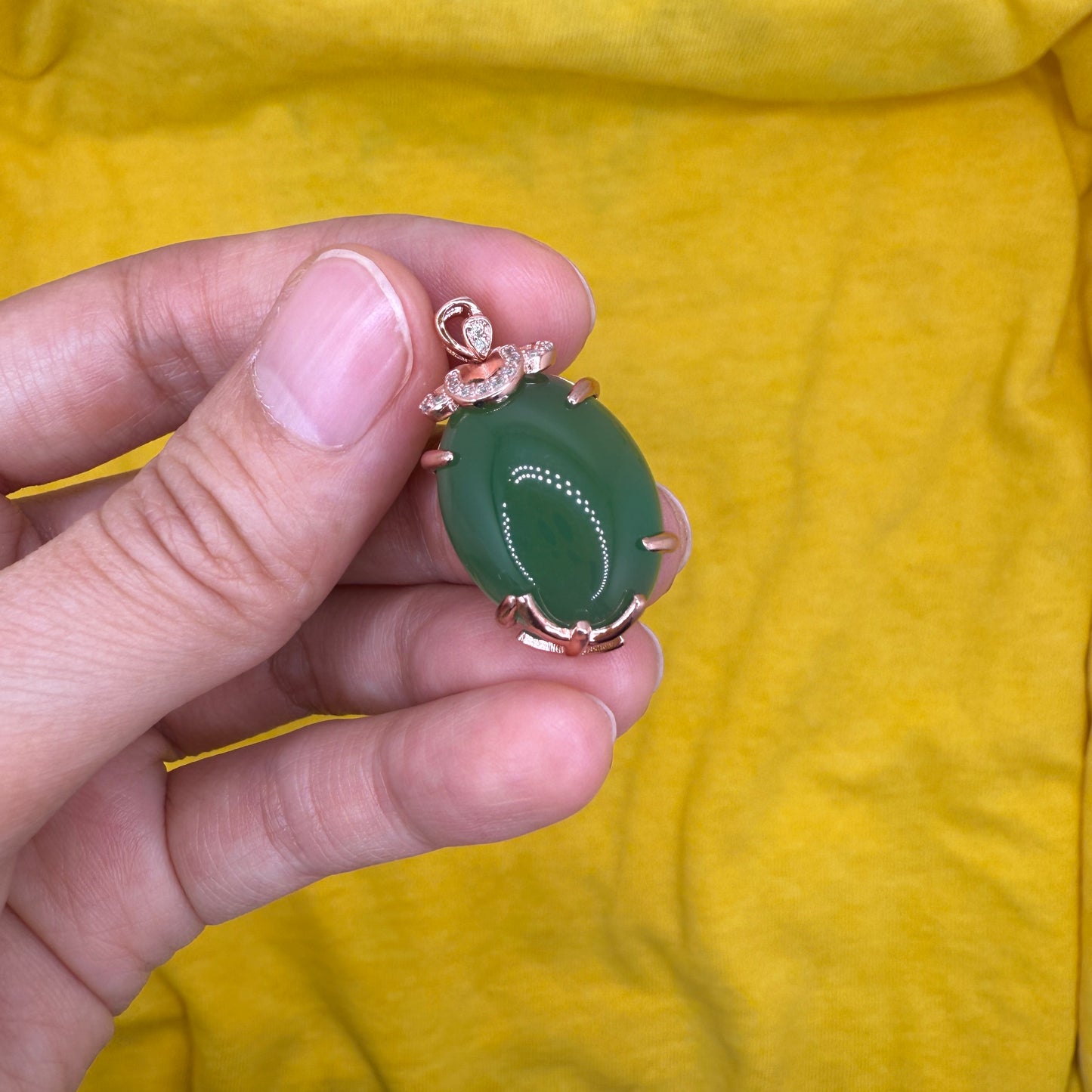 925 Sterling Silver Pendant 20x15mm Oval Green Natural Emerald Gemstone Zircon Flower Women Bridal Jewelry Gift For Her