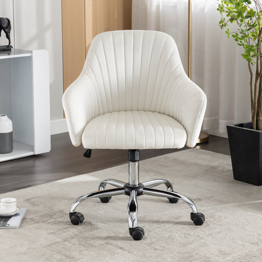 Accent Armchair -  Shell Style Modern Chair - Velvet Adjustable Height Leisure Chair for Home Office & Living Room & Gaming Room