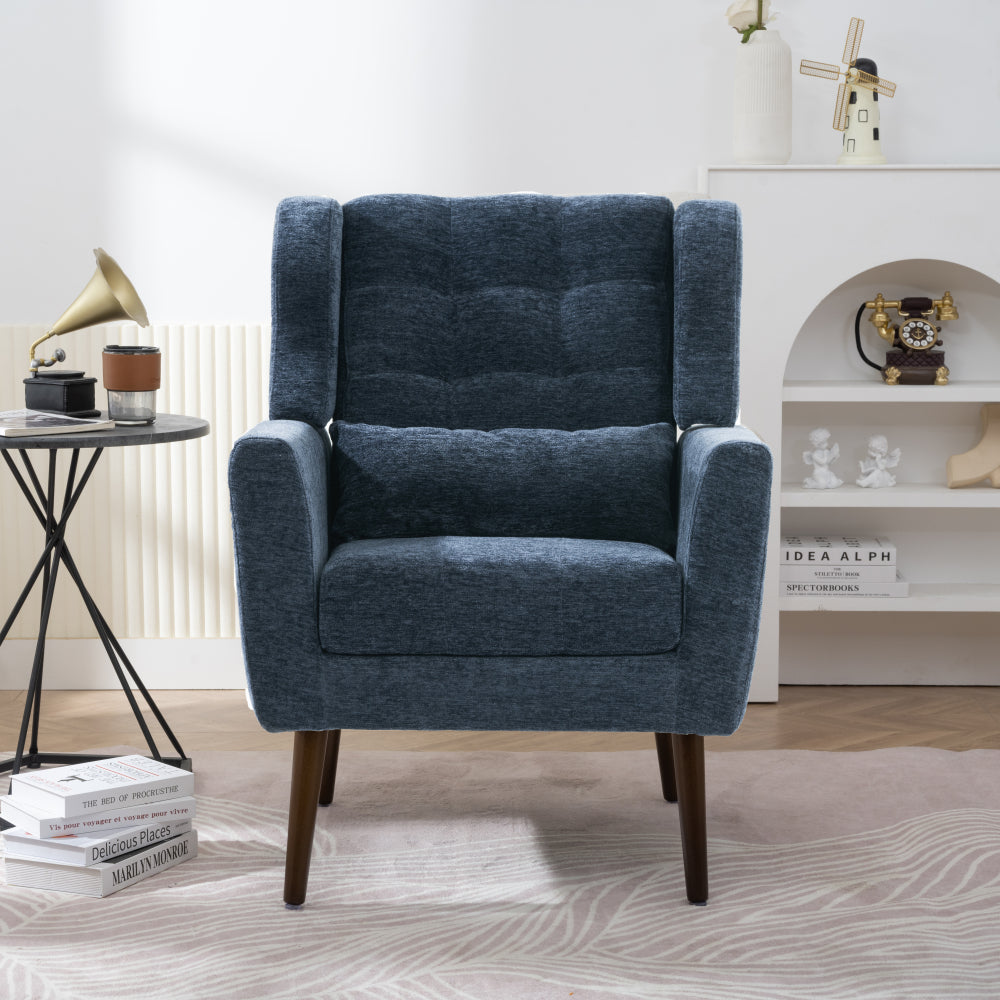 Modern Accent Chair - Teddy Fabric Comfy Reading Chairs - Mid Century Arm Chair - Lounge Armchair for Living Room & Bedroom & Guest Room