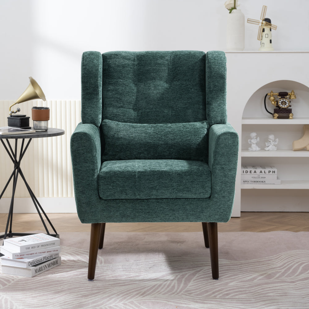 Modern Accent Chair - Teddy Fabric Comfy Reading Chairs - Mid Century Arm Chair - Lounge Armchair for Living Room & Bedroom & Guest Room