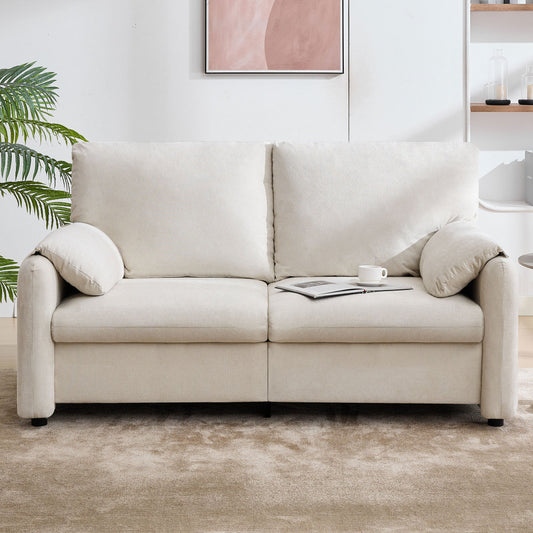 60" Love Seat Sofa - Modern Design Couch for Small Space - Upholstered Couches for Living Room & Bedroom & Gaming Room