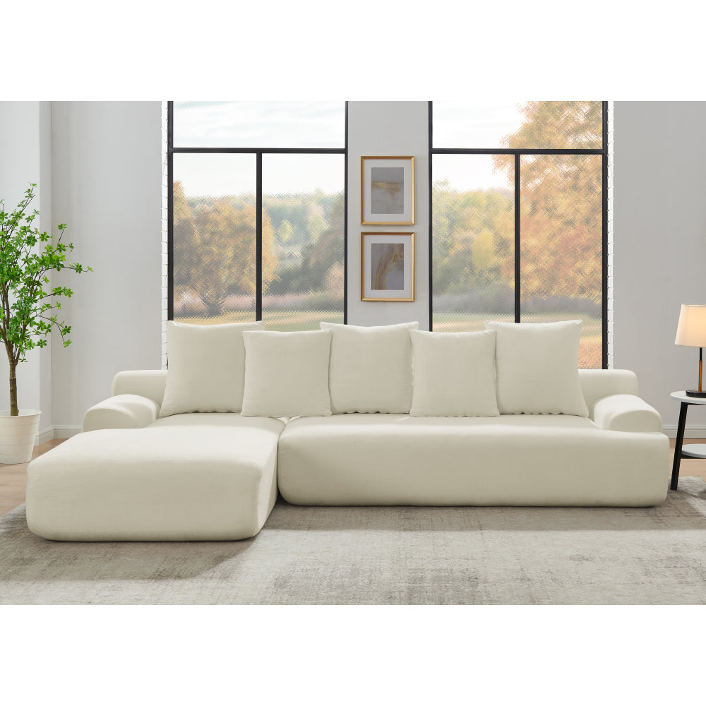 110'' Modular Sectional Foam Sofa - L Shape Chaise Lounge Couch - Upholstered Cloud Couches for Living Room & Gaming Room