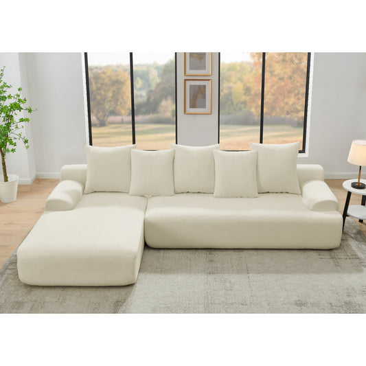 110'' Modular Sectional Foam Sofa - L Shape Chaise Lounge Couch - Upholstered Cloud Couches for Living Room & Gaming Room